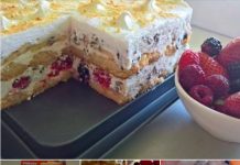 NE PEČE SE I NE KUHA: VOĆNI KOLAČ SA PIŠKOTAMA ZA 15 MINUTA