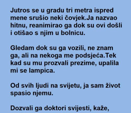 Spasio je ČOVEKA na ulici ali kada je SHVATIO ko je ON nije mogao da VERUJE da se ŽIVOT tako poigrao sa njim…